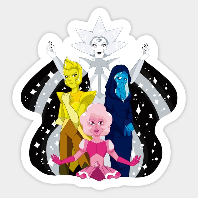 Steve Universe - The Diamonds Sticker by Pink Grape Arts